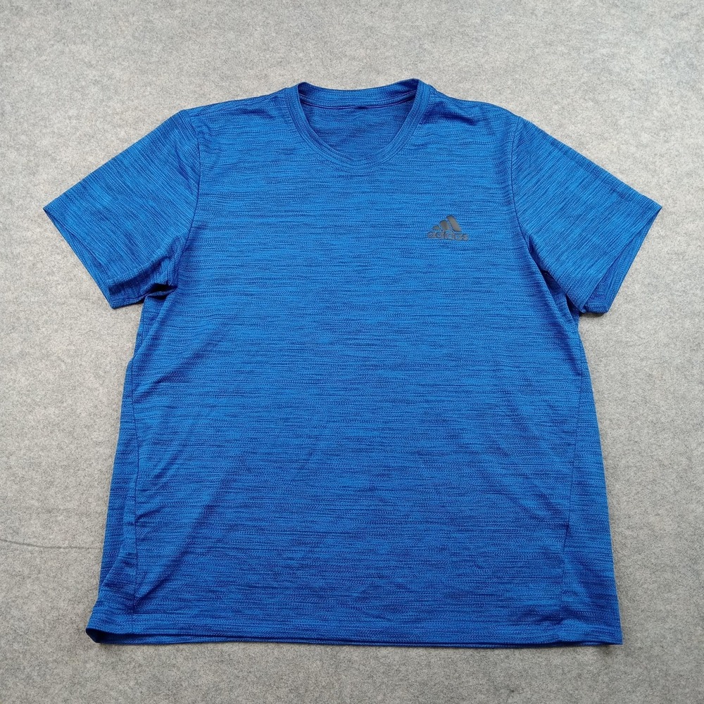 Adidas Shirt Mens XL‎ Blue Short Sleeve Performance Athletic Training Top GJ2771